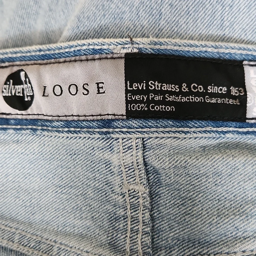 Levi's Silvertab Loose Blue Relaxed Fit Jeans with Distressed Details